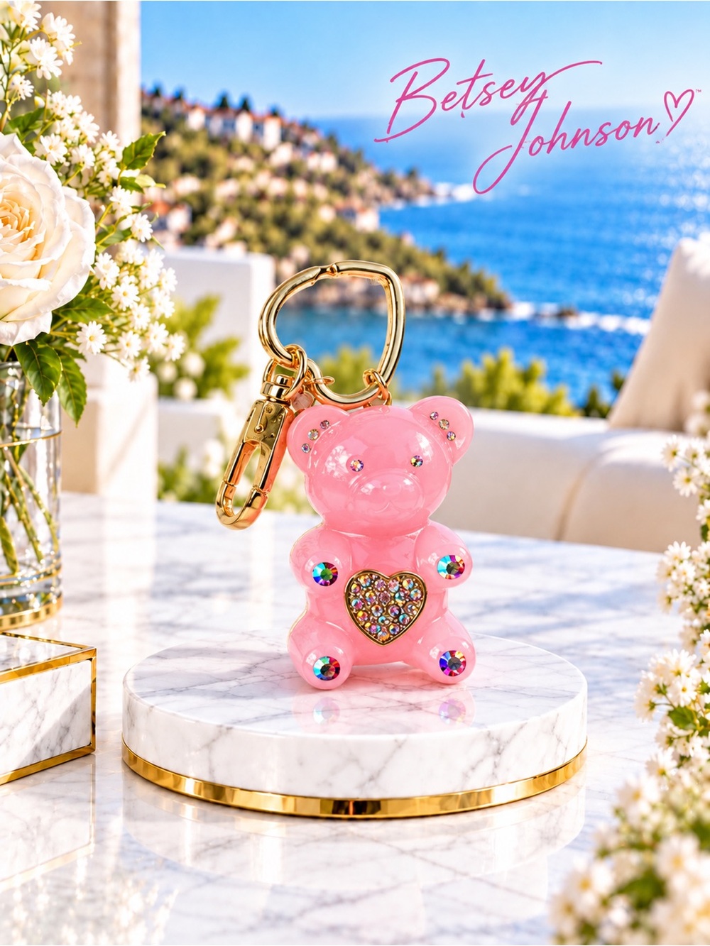 NWT Betsey Johnson gummy bear keychain